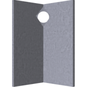 Suspension shoe | for anchoring bracket scaffolding | for building corners, with rear angle